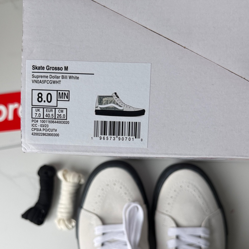 Supreme Vans Skate Grosso Mid “Dollar Bill” 💵 - Picture 9 of 12